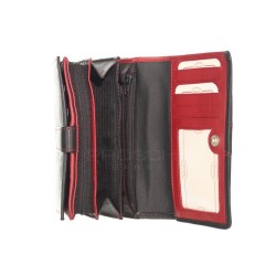 Dámská kožená peněženka Brasil 6022F černo/červená č.5