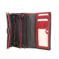 Dámská kožená peněženka Brasil 6022F černo/červená č.6