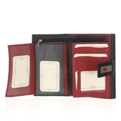 Dámská kožená peněženka Brasil 3061 černo/červená č.6