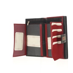 Dámská kožená peněženka Brasil 3060 černo/červená č.9