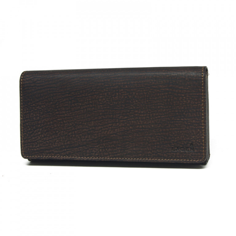 Dámská kožená peněženka LAGEN V-102/W hnědá