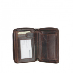 Kožená peněženka na zip Greenburry 4801-24 hnědá č.5