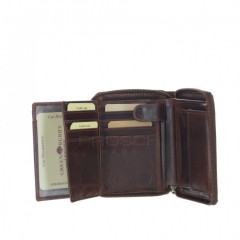 Kožená peněženka na zip Greenburry 4801-24 hnědá č.7