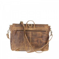 Kožená taška-batoh Greenburry 1637-25 hnědá č.3