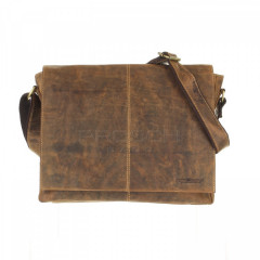Kožená taška na tablet Greenburry 1632-25 hnědá č.1