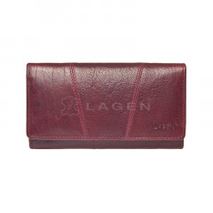 Dámská kožená peněženka LAGEN PWL-388/T tm.červená č.1