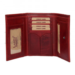 Dámská kožená peněženka LAGEN LG-10/T červená č.3