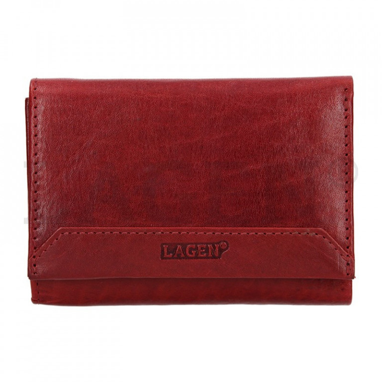 Dámská kožená peněženka LAGEN LG-10/T červená