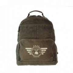 Plátěný batoh na notebook Greenburry 5908-30 khaki č.1