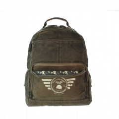 Plátěný batoh na notebook Greenburry 5908-30 khaki č.5