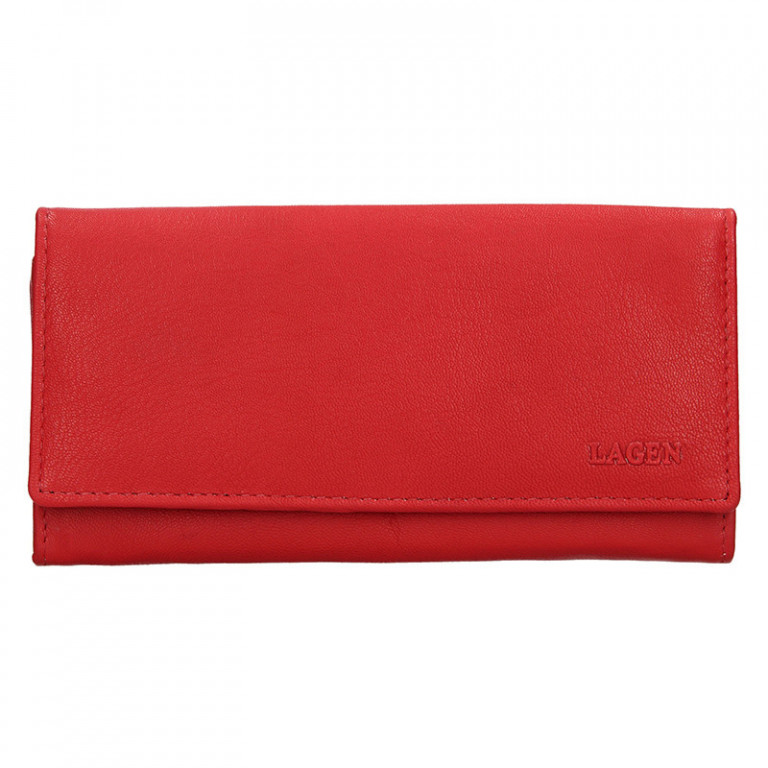 Dámská kožená peněženka LAGEN V-25 E červená