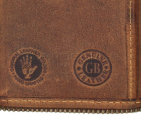 Kožená peněženka na zip GREENBURRY 821A-Panna č.14