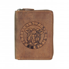 Kožená peněženka na zip GREENBURRY 821A-Blíženci č.1
