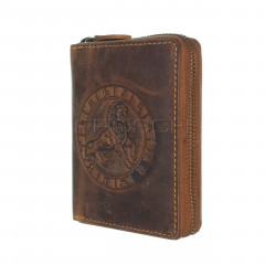Kožená peněženka na zip GREENBURRY 821A-Lev č.2