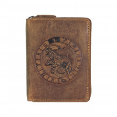 Kožená peněženka na zip GREENBURRY 821A-Kozoroh č.1