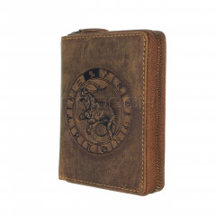 Kožená peněženka na zip GREENBURRY 821A-Kozoroh č.2