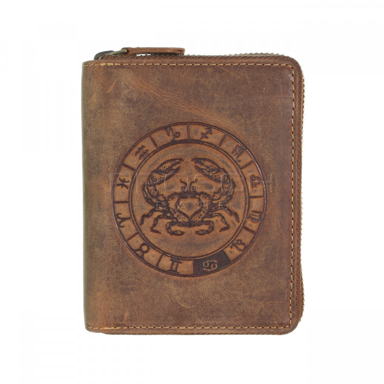 Kožená peněženka na zip GREENBURRY 821A-Rak