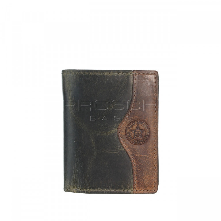 Kožená peněženka Greenburry 0863-30 Khaki/Brown