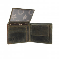 Kožená peněženka Greenburry 0860-30 Khaki/Brown č.10