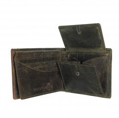 Kožená peněženka Greenburry 0860-30 Khaki/Brown č.9