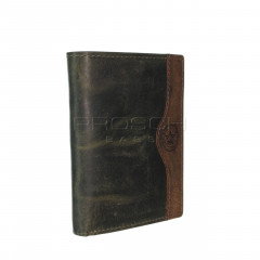 Kožená peněženka Greenburry 0861-30 Khaki/Brown č.7