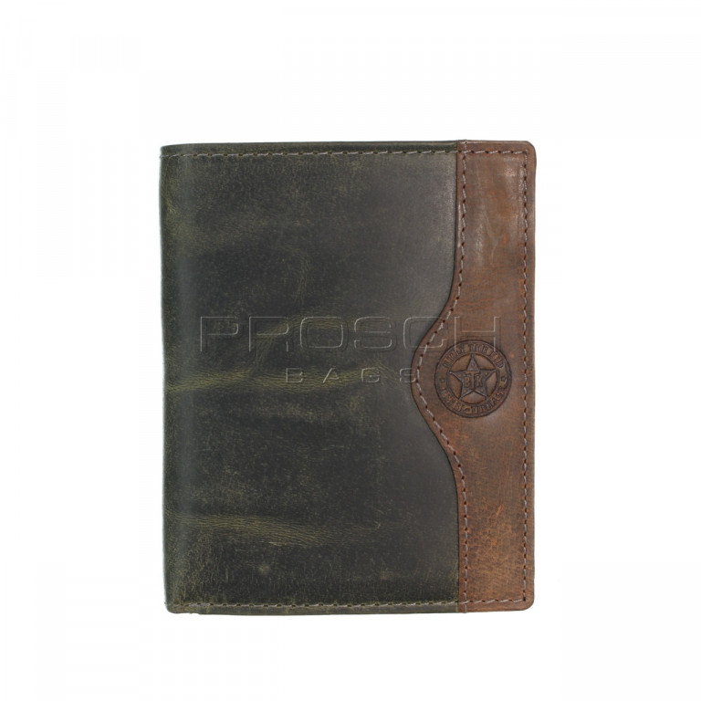 Kožená peněženka Greenburry 0861-30 Khaki/Brown