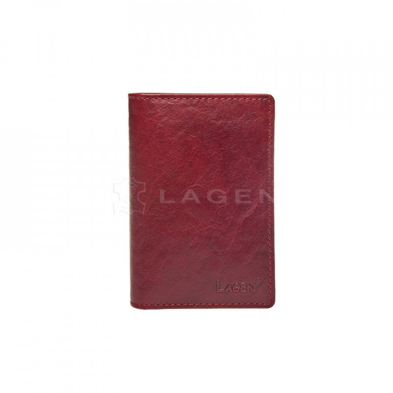 Kožená dokladovka LAGEN V-60/T červená