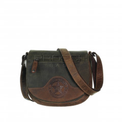 Kožená kabelka Greenburry 0853-30 Khaki/Brown č.1