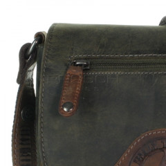 Kožená kabelka Greenburry 0853-30 Khaki/Brown č.10