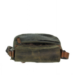 Kožená kabelka Greenburry 0853-30 Khaki/Brown č.12