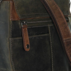 Kožená kabelka Greenburry 0853-30 Khaki/Brown č.15