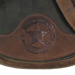 Kožená kabelka Greenburry 0853-30 Khaki/Brown č.16