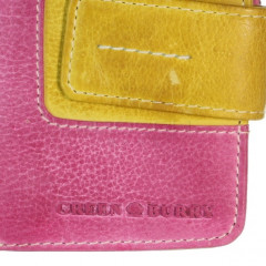 Kožená peněženka Greenburry 866-77 Fuchsia/Yellow č.11