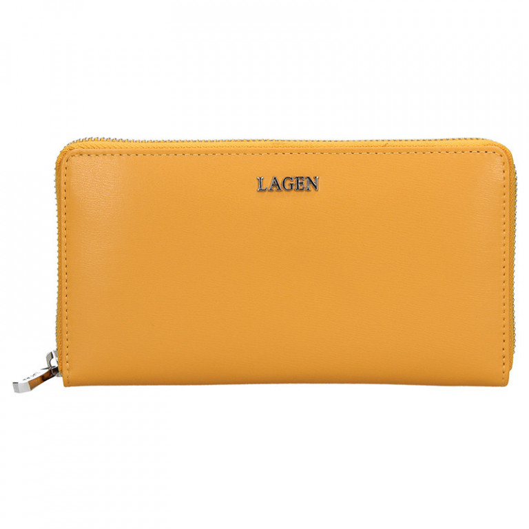 Dámská kožená peněženka LAGEN 50353 žlutá