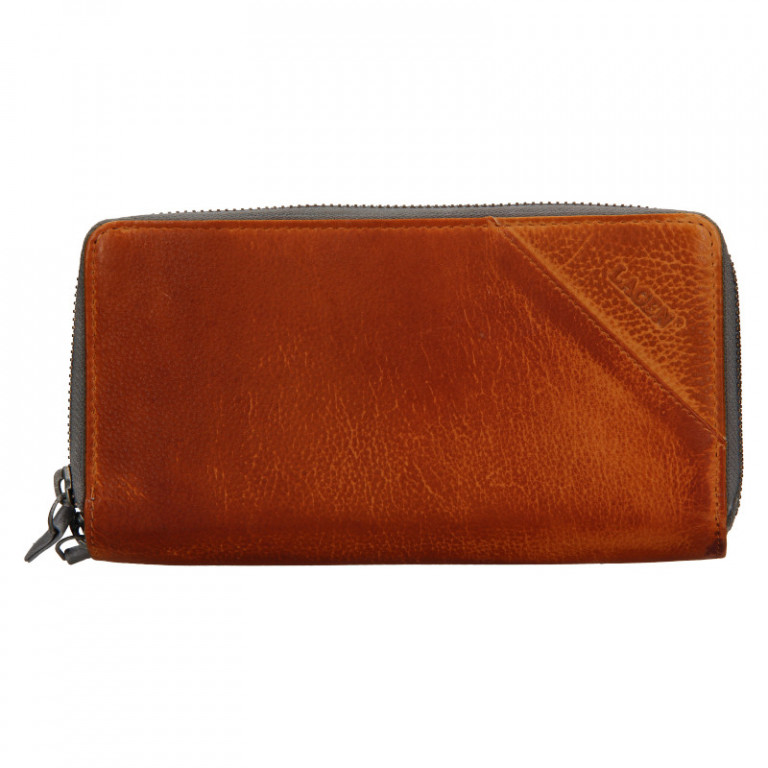 Dámská kožená peněženka Lagen JK-200/D Caramel/Gr