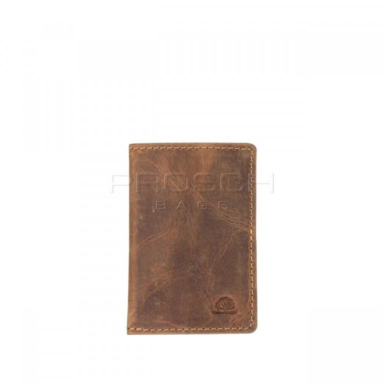 Kožené pouzdro na karty Greenburry 1592-25 hnědé