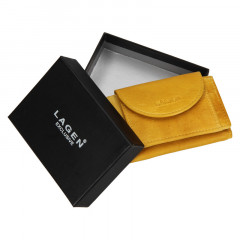 Dámská mini kožená peněženka LAGEN W-2030/D Yellow č.4