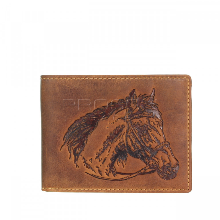 Kožená peněženka Greenburry 1705-Horse-25 hnědá
