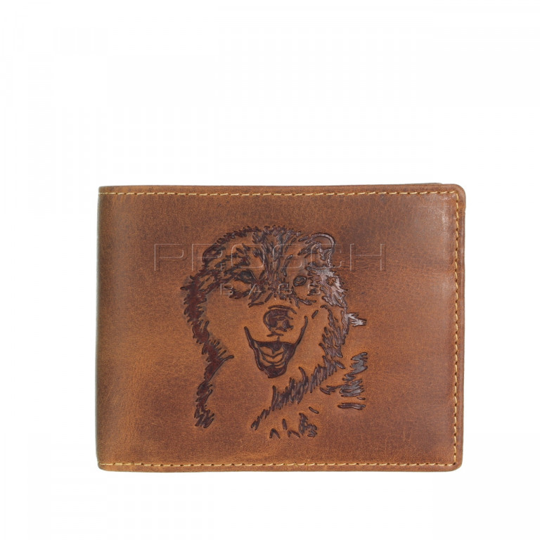 Kožená peněženka Greenburry 1705-Wulf-25 hnědá