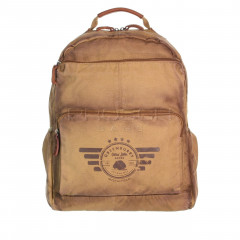 Plátěný batoh na notebook Greenburry 5908-24 camel č.1
