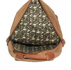 Plátěný batoh na notebook Greenburry 5908-24 camel č.11