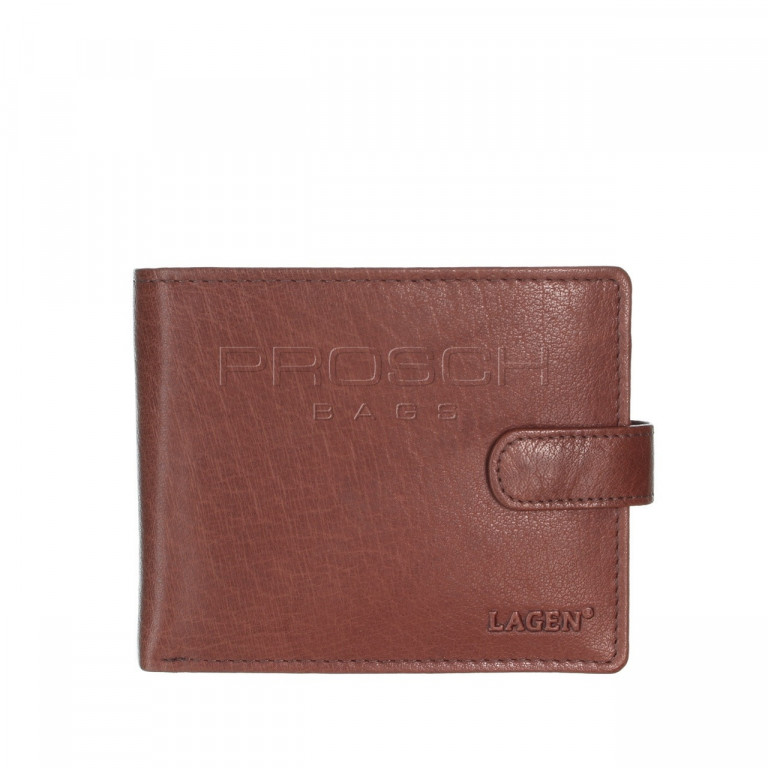 Pánská kožená peněženka LAGEN E-1036 hnědá
