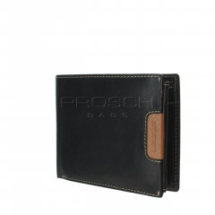 Pánská kožená peněženka LAGEN 615196 černá/tan č.2