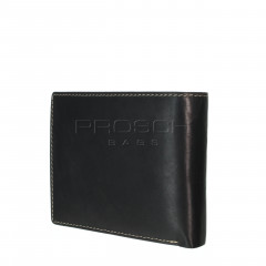 Pánská kožená peněženka LAGEN 615196 černá/tan č.4