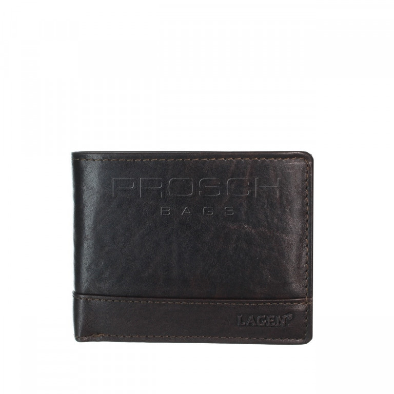 Pánská kožená peněženka LAGEN 1998/T tmavě hnědá