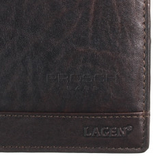 Pánská kožená peněženka LAGEN 1998/T tmavě hnědá č.5