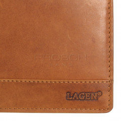 Kožená peněženka LAGEN LM-64665/V hnědá č.5