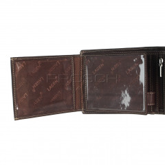 Pánská kožená peněženka LAGEN 615196 hnědá/tan č.7