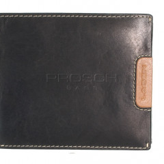 Pánská kožená peněženka LAGEN 615196 černá/tan č.5