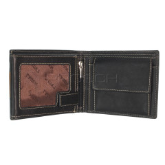 Pánská kožená peněženka LAGEN 615196 černá/tan č.6